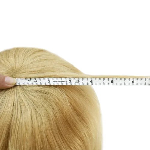 Miniatura 145 de Sistema de repuesto de cabello humano europeo con encaje frontal suizo para hombre, tupé para hombre, pieza de cabello, nudo blanqueado, línea #17
