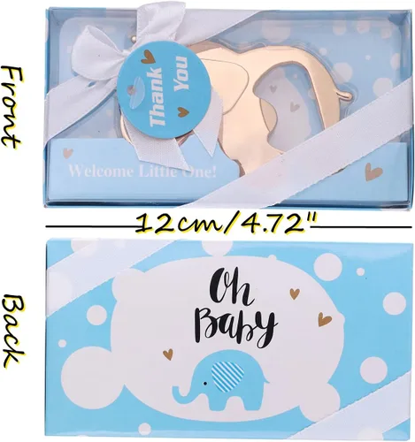 Miniatura 2 de 16 piezas de recuerdos de fiesta de baby shower para invitados, corona de elefante, abrebotellas, regalos de devolución de baby shower, bautismo