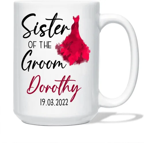Miniatura 15 de Taza personalizada para la tía de la novia, taza de tía novia, regalo de boda para tía de la novia, regalo de tía de novia, taza de café de boda
