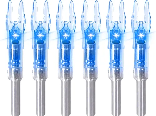 Miniatura 11 de 6/12 PCS S Lighted Nocks for Arrows .244"/6.2mm Inside Diameter Lighted Arrow Nocks for Archery Hunting