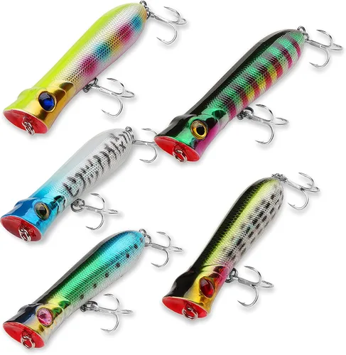 Miniatura 7 de Topwater - Señuelos para lápices de agua, señuelos duros flotantes para lubina, trucha, lucioperca, señuelos flotantes para lápices