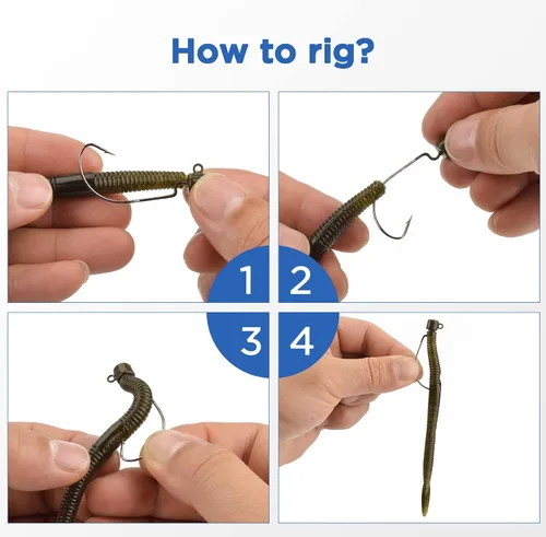 Miniatura 5 de MadBite by KastKing Ned Rig Jig Heads for Soft Fishing Lures, 24-Pack Finesse Standard Mushroom Stand-up Ned Heads Kit, Needle Point Saltwater &
