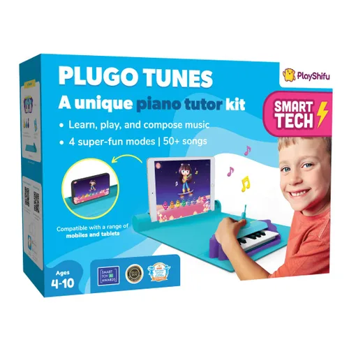 Plugo Tunes de PlayShifu (Kit+App): Kit de inicio de piano interactivo para edades 4-10 | Juguetes musicales educativos para la primera infancia |