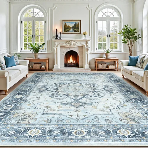 Miniatura 43 de Lofus 8x10 Alfombras de área para sala de estar, alfombra de área lavable, alfombras para dormitorio, cocina, alfombra vintage boho, alfombra suave