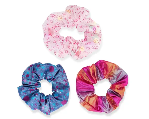 Miniatura 2 de Goody Kids Nostalgia Scrunchies - 3 unidades, rosa surtido - Accesorios para el cabello sin dolor para hombres, mujeres, niños y niñas para peinar