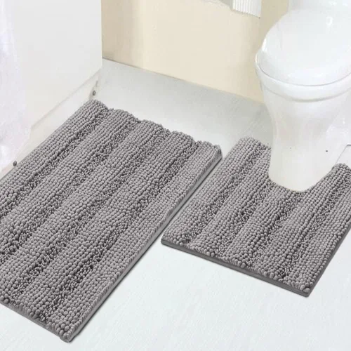 Miniatura 137 de Turquoize Alfombras de Baño de Chenilla Peludas Alfombra de Baño Antideslizante Gruesas Alfombras Peludas para Baño Chenilla Juego de Alfombra