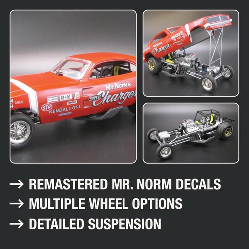 Miniatura 3 de Polar Lights Mr. Norm 1969 Dodge Charger Funny Car Kit de modelo a escala 1:25