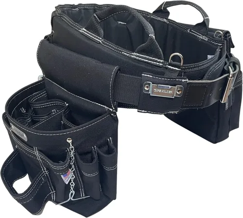 Miniatura 10 de BOULDER BAG Cinturón de herramientas Ultimate MAX Combo para electricista con soporte trasero cómodo, hebilla de cinturón de cuero, cinturón