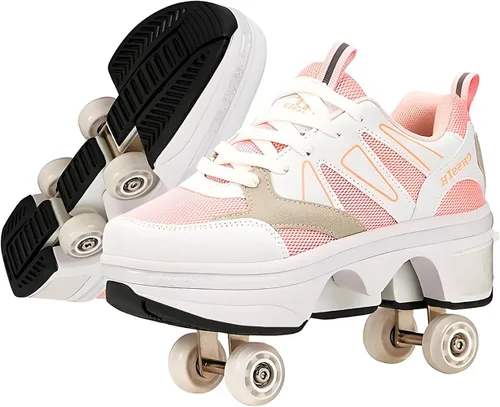 Miniatura 9 de CHSSIH Zapatos de Patines con Ruedas para Niñas, Niños, Mujeres, Hombres y Adultos – Zapatos Retráctiles con Ruedas Zapatos de Patinaje con Ruedas