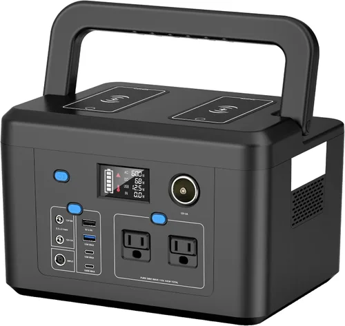 Miniatura 11 de powkey Estación de energía para portátil 30000mAh 100W Cargador portátil PD 3.0 Carga rápida 96Wh LiFePO4 Banco de energía con cable USB-C, batería