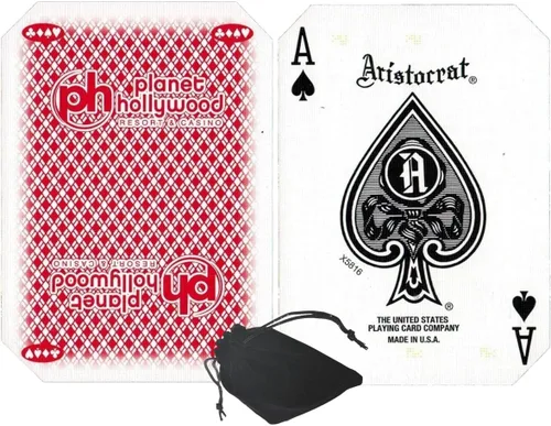 Miniatura 16 de Cyber-Deals Authentic Las Vegas Casino Table-Played Playing Cards – 52 Cards Each, No Jokers – Variety of Casinos & Colors Aliante - White/Blue