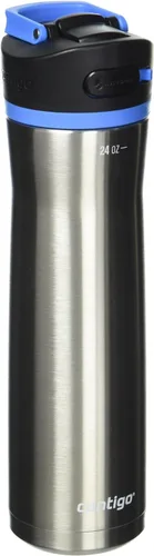 Miniatura 27 de Contigo Ashland 2.0 - Botella de agua a prueba de fugas con bloqueo de tapa y popote inclinado, apta para lavavajillas, tapa intercambiable, 24 Azul