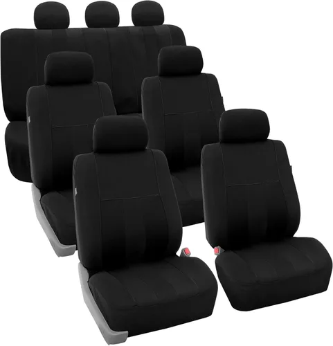 Miniatura 46 de FH Group - Juego completo de fundas para asientos de auto con rayas llamativas, ajuste universal para asientos delanteros de respaldo bajo, Verde