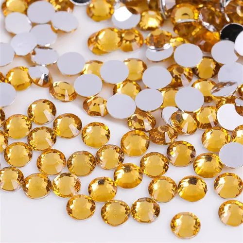 Miniatura 36 de 3000 unidades de diamantes de imitación termoadhesivos SS6 de 2mm con parte posterior plana, gemas de cristal de vidrio transparente redondas