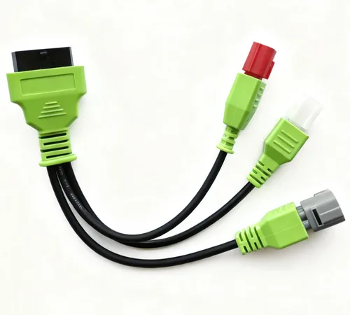 Adaptador de diagnóstico de la motocicleta OBD, 4pin+6pin+6pin 3 en 1 Motorrad motocicleta OBD2 cable