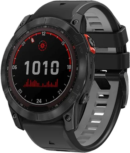 Miniatura 25 de Correa de reloj de 1.024 in para Garmin Fenix 7x Sapphire Solar Fenix 6x Pro Solar Fenix 5x 3 horas de liberación rápida de ajuste de silicona