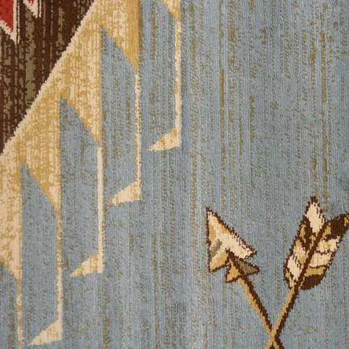 Miniatura 4 de Mayberry Rug AD7764 - Alfombra de área con punta de flecha 2X4, 2'3"x3'3", azul
