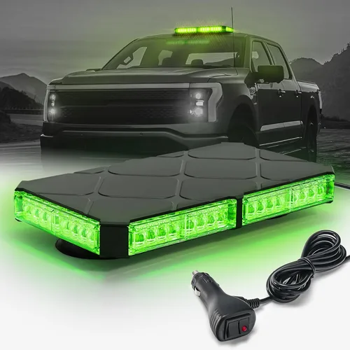 Miniatura 19 de Luces Estroboscópicas Magnéticas Ámbar de Techo para Camiones, Luz de Advertencia de Emergencia y Precaución para Vehículos y Automóviles