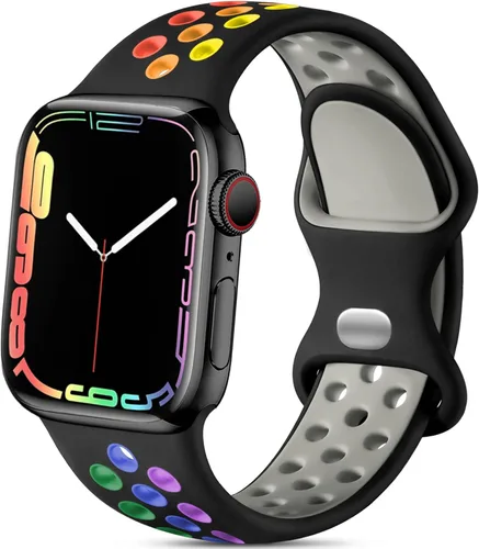 Miniatura 18 de Lerobo - Bandas deportivas compatibles con Apple Watch Band de 40 mm, 41 mm, 38 mm y 42 mm para Series 11, 10 para mujeres y hombres, suaves bandas
