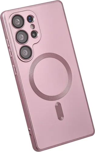 Miniatura 41 de Funda magnética para Samsung Galaxy S22 Ultra, silicona suave, delgada, antiarañazos, con protección de cámara, compatible con MagSafe, color negro