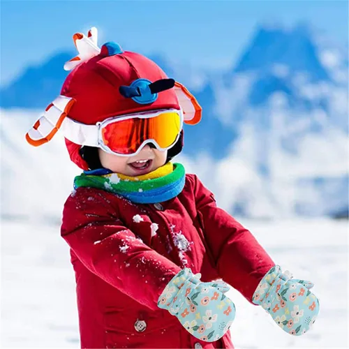 Miniatura 26 de Urban Virgin Guantes de invierno para bebés y niños pequeños, con forro polar, cálidos, impermeables, guantes de nieve para niños y niñas