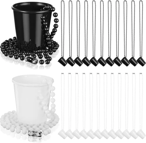 Dandat 24 piezas de chupito en collar de cuentas, accesorios de graduación, mini vasos de plástico desechables para fiesta de graduación, accesorios
