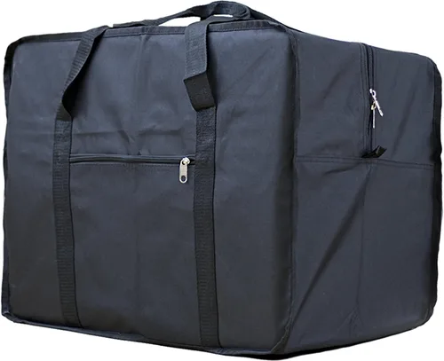 Bolsa de viaje de carga cuadrada de 24 pulgadas Bolsa Maleta de Lona 50 Lb Cap equipaje Tote, Negro -