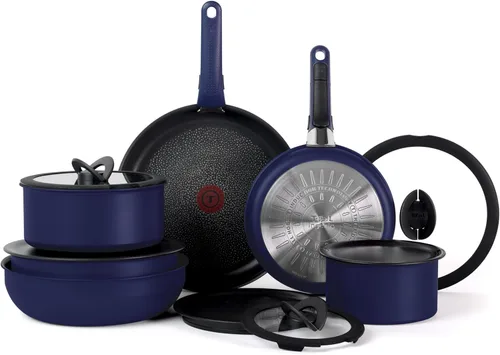 Miniatura 8 de T-fal Ingenio Essentials - Juego de utensilios de cocina con mango desmontable/extraíble de 11 piezas, granito titanio antiadherente, apto para Gris