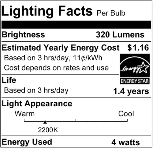 Miniatura 9 de Vinaco Bombilla de inundación PAR20, paquete de 6 focos PAR20 de 39 W 120 V 480 lúmenes (equivalente a 50 W), halógena de larga vida útil 39 W PAR