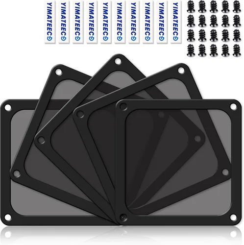 Miniatura 16 de Filtro de polvo PC 120mm para enfriador de computadora/PSU/Routers Nylon 80 malla, Marco magnético Filtro de malla para ventilador de PC enfriador