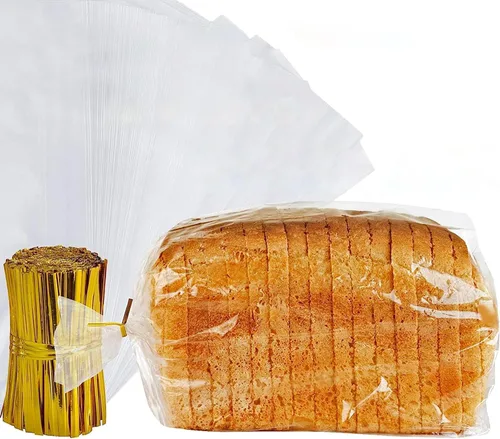 Miniatura 8 de Bolsas de pan de plástico reutilizables, paquete de 50 bolsas transparentes para pan casero, perfectas para almacenamiento de productos horneados