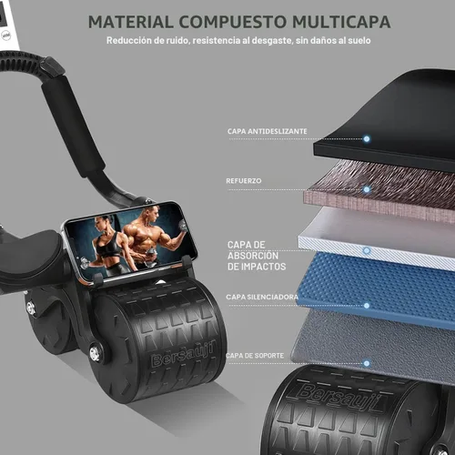 Miniatura 6 de 2026 Upgraded Ab Roller Wheel with Knee Mat &Timer - Automatic Rebound Abdominal Wheel with Elbow Support, Abs Workout Equipment for Core Strength
