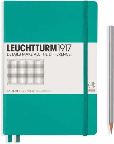 Miniatura 139 de LEUCHTTURM1917 - Cuaderno de tapa dura mediano A5 con 251 páginas numeradas para escritura y diario (verde menta, con puntos)