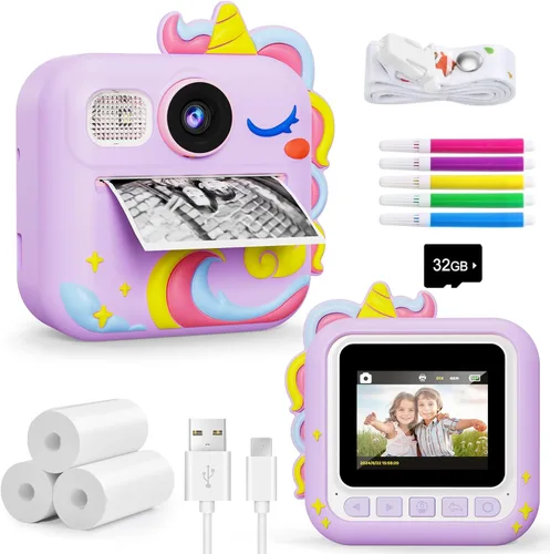Miniatura 8 de KOKODI Cámara de impresión instantánea para niños, cámaras para niños pequeños, regalos de cumpleaños de Navidad para niños de 3 a 12 años, cámara