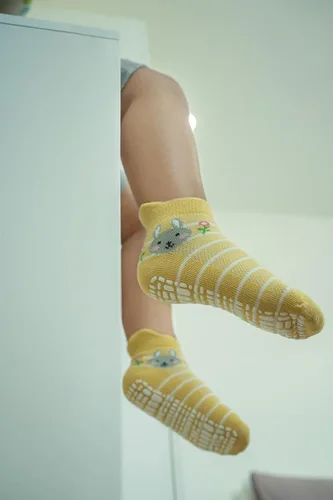 Miniatura 5 de RATIVE Calcetines antideslizantes con puños para bebés, niños y niñas