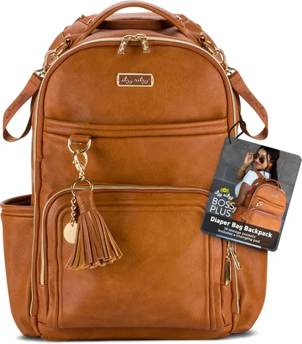 Miniatura 12 de Itzy Ritzy Mochila para pañales – Mochila para pañales Boss Plus de gran capacidad con 19 bolsillos, cambiador, clips para cochecito y correas Aspen