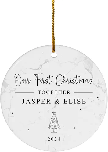 Miniatura 25 de FLOCHIL Adorno personalizado para la primera Navidad del bebé con nombre de foto, adorno personalizado para la primera Navidad, regalos para bebés