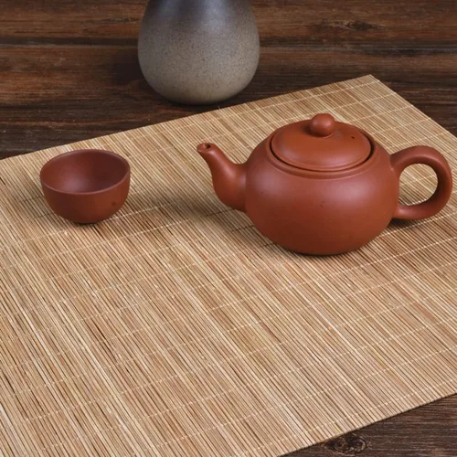 Miniatura 4 de Tapete de camino de mesa de bambú de 7.87 x 39.37 pulgadas, manteles individuales resistentes al calor, tapete rodante de sushi para mesas