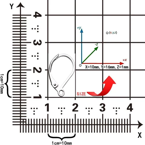 Miniatura 7 de Linsoir Beads Alambre de oreja de acero inoxidable 316 resistente de 0.433 x 0.630 in, paquete de 20 unidades Rodio
