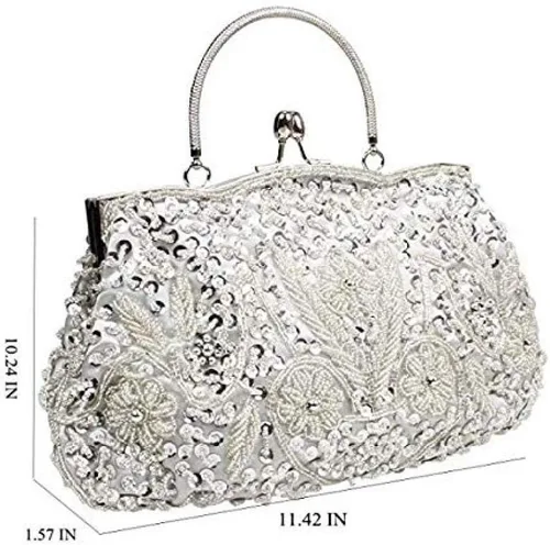 Miniatura 5 de Gets Noble - Bolso de noche con lentejuelas y cuentas para mujer