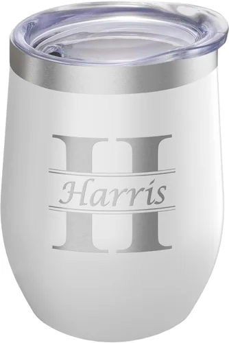 Miniatura 16 de Vaso de vino personalizado con tapa – Personalizado en tallado en acero inoxidable aislante color turquesa para bebidas frías y calientes – Taza