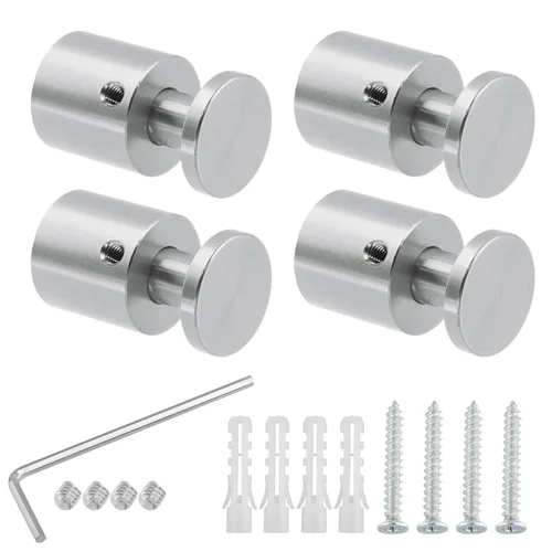 Miniatura 13 de Antrader Paquete de 12 Soportes Separadores de Vidrio de Acero Inoxidable de 3/4" x 1-1/5", Separadores de Pared Clavos de Ferretería Publicitarios