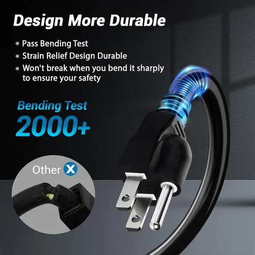 Miniatura 3 de YOTIGER Cable de extensión para exteriores de 1 a 4 divisores para luces de Navidad, máximo 33.3 pies de extremo a extremo (43 pies en total)