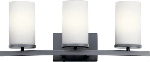 Miniatura 17 de Kichler Crosby 45495NI - Aplique de pared de 9.25 pulgadas en níquel cepillado, 1 luz contemporánea para pasillo o baño con cristal de ópalo
