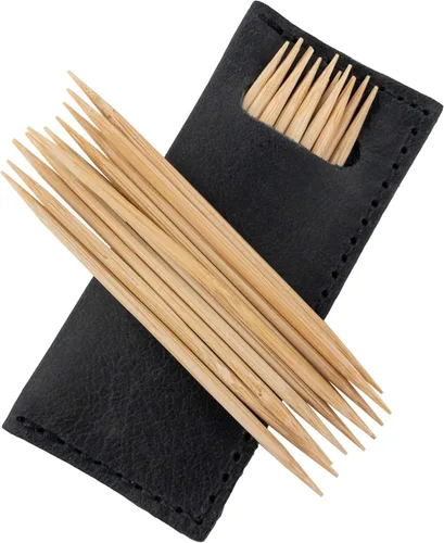 Miniatura 12 de Hide & Drink, Juego de 4 estuches para púas de dientes, accesorios de cocina, cuero de grano completo, hecho a mano, marrón bourbon Bourbon Marrón