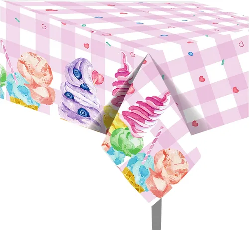 Miniatura 47 de 1 paquete de mantel de plástico con diseño de bandera americana del 4 de julio para fiesta, 54 x 87 pulgadas de largo, mantel rectangular para bufé