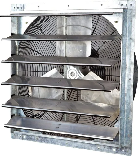 Miniatura 7 de iLIVING ILG8SF24V-T ventilador de obturador de 24 pulgadas para ático, garaje, cultivo, ventilación con termostato de 2 velocidades, cable de 6 pies