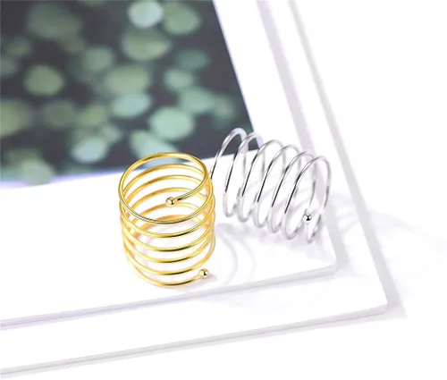 Miniatura 5 de Silvora - Anillo apilable de plata esterlina 5MM10MM15MM de ancho anillo abierto para dedo de la mano y del pie para mujeres hombres niñas joyería