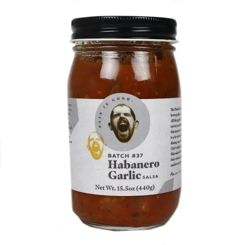 Pain is Good - Salsa de ajo habanero - 15.5 onzas - Fabricado en Estados Unidos con pimientos de cayena y habanero - Todos los ingredientes