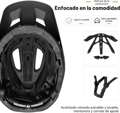 Miniatura 6 de NTA 8776 E-Bike & Mountain Bike - Casco para adultos y jóvenes, casco de ciclismo E-MTB para hombres y mujeres (20.5-23.6 in)